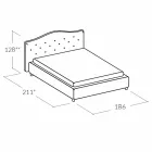 Letto matrimoniale imbottito con box contenitore 160x190/200cm Leone Viadurini