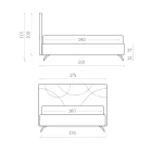 Letto Matrimoniale Imbottito con Box Contenitore Made in Italy - Girasole Viadurini
