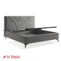 Letto Matrimoniale Imbottito con Box Contenitore Made in Italy - Girasole