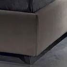 Letto matrimoniale imbottito con contenitore moderno 160x190/200 Reby Viadurini