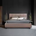 Letto Matrimoniale Imbottito con Contenitore Opzionale Made in Italy - Akira