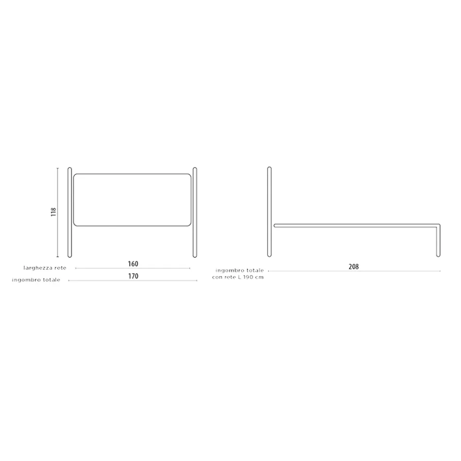 Letto Matrimoniale Imbottito con Materasso e 2 Comodini Made in Italy - Rolly Viadurini
