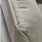 Letto Matrimoniale Imbottito e Rivestito in Tessuto e Pelle Made in Italy - Lula Viadurini