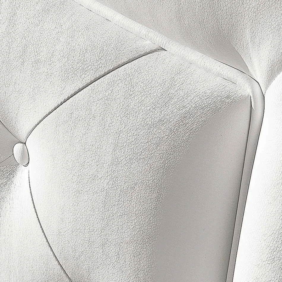 Letto matrimoniale imbottito in ecopelle con box 160x190/200 cm Agly Viadurini