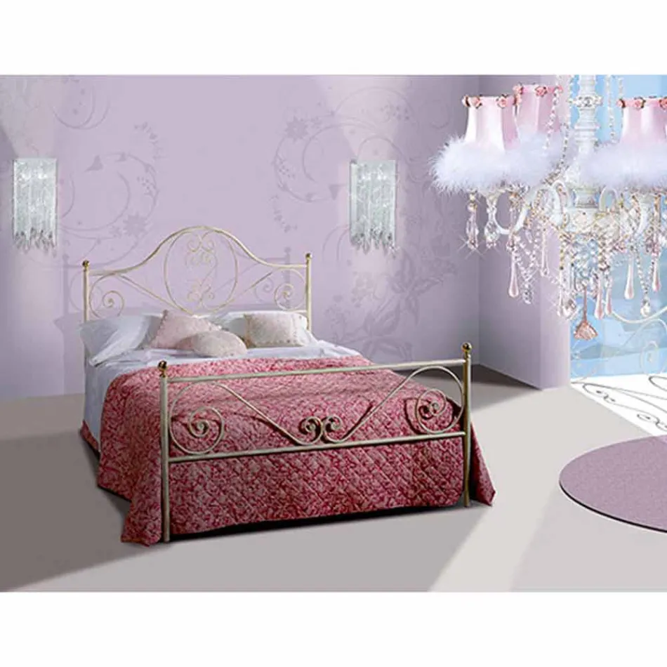 Letto Matrimoniale in Ferro Battuto Gea Viadurini