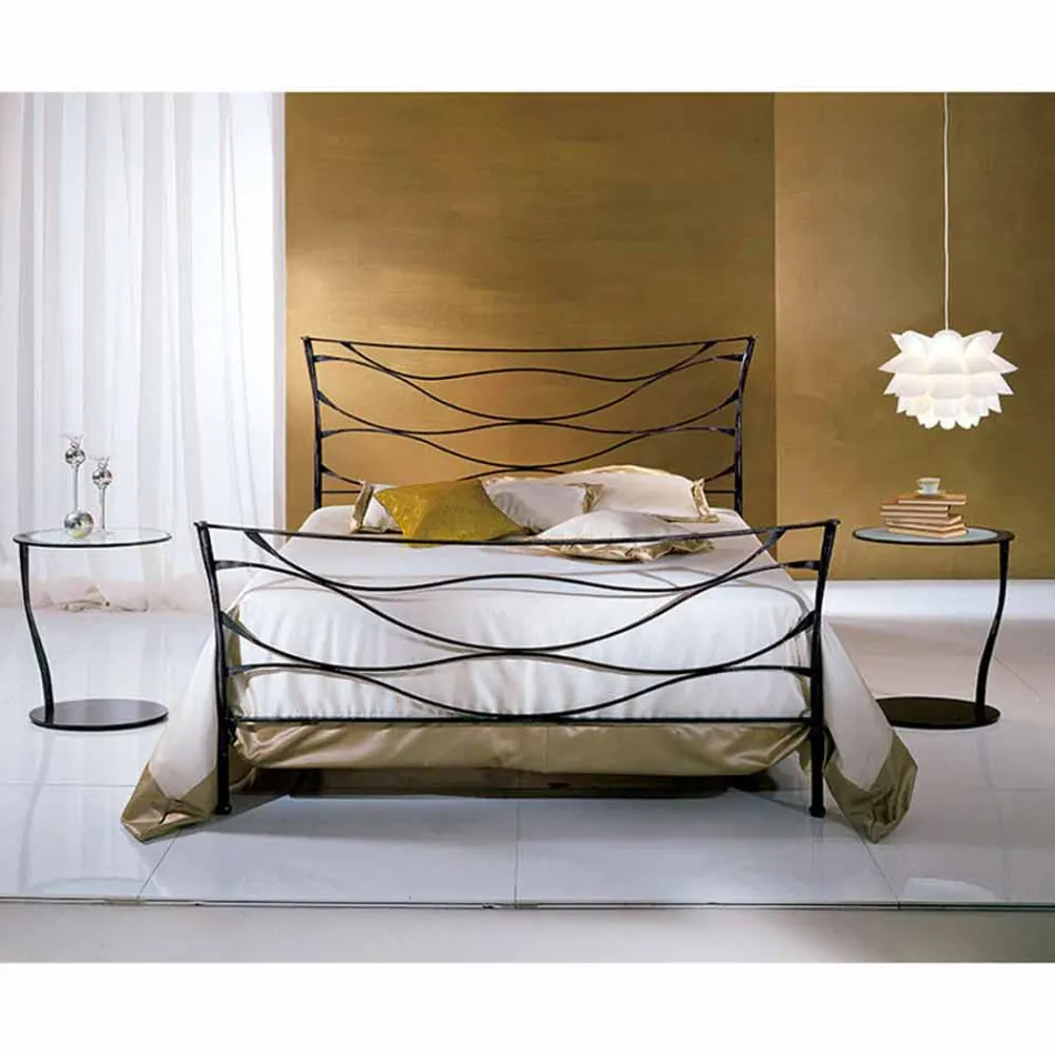 Letto Matrimoniale in Ferro Battuto Idra Viadurini