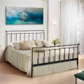 Letto matrimoniale in ferro battuto pieno realizzato a mano Kate