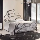 Letto matrimoniale in ferro con testata in lama forgiata Allison  Viadurini