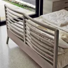 Letto matrimoniale made in Italy con base in noce massello Didimo Viadurini