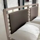 Letto matrimoniale made in Italy con base in noce massello Didimo Viadurini