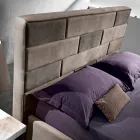 Letto matrimoniale moderno con box contenitore 160x190/200 cm Gin Viadurini
