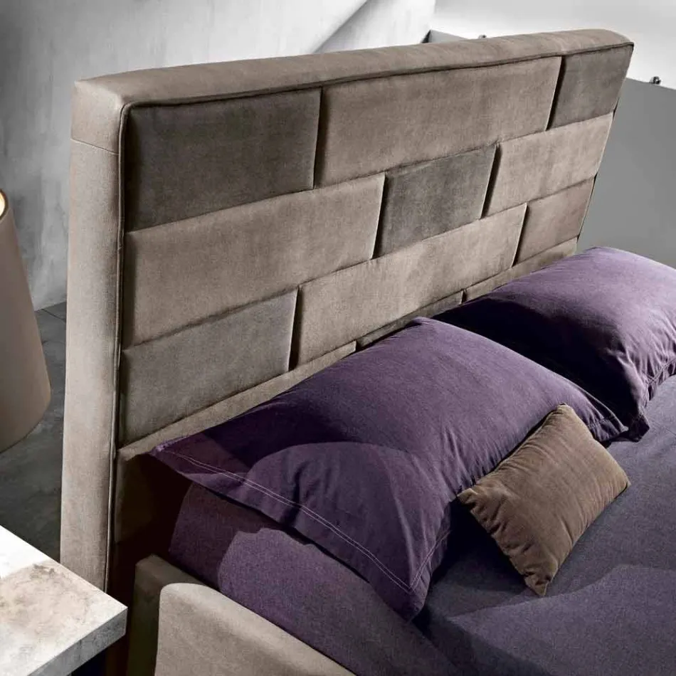 Letto matrimoniale moderno con box contenitore 160x190/200 cm Gin Viadurini