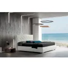 Letto Matrimoniale Moderno con Box e Testata Trapuntata - Londra Viadurini