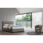 Letto Matrimoniale Moderno con Box in Pelle Ignifuga - Ania Viadurini