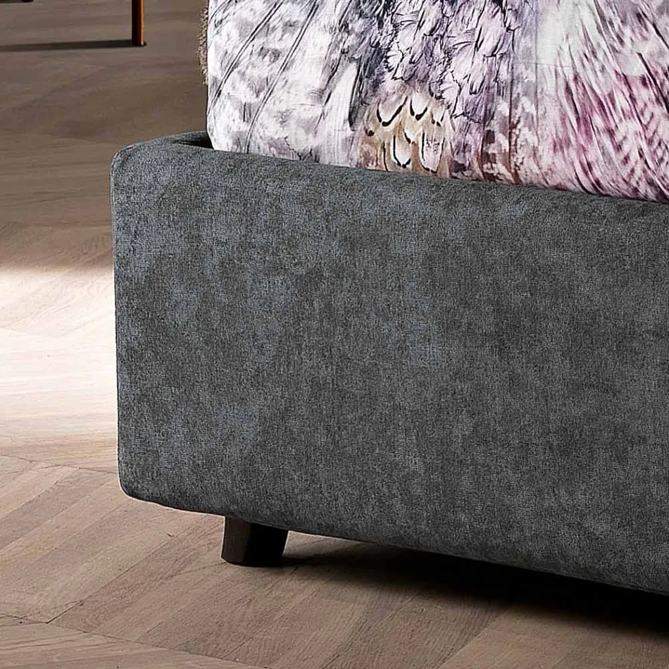 Letto Matrimoniale Moderno Imbottito Design Trapuntato o Liscio - Aftamo Viadurini