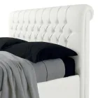Letto Matrimoniale Moderno in Ecopelle con Contentiore - Ozzano Viadurini