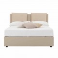 Letto Matrimoniale Moderno in Similpelle e Tessuto Made in Italy - Zeldo
