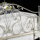 Letto matrimoniale neoclassico forgiato a mano in ferro pieno Jessica Viadurini