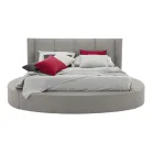 Letto Rotondo Matrimoniale con Box Contenitore in Ecopelle o Tessuto – Romantico Viadurini