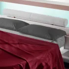Letto Rotondo Matrimoniale Rivestito in Ecopelle di Design Made in Italy - Vesio Viadurini