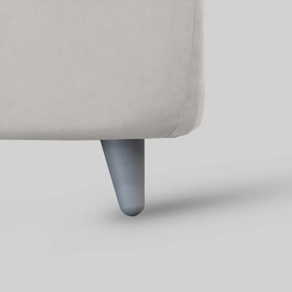 Letto Singolo Imbottito con Contenitore Opzionale Made in Italy - Akira Viadurini