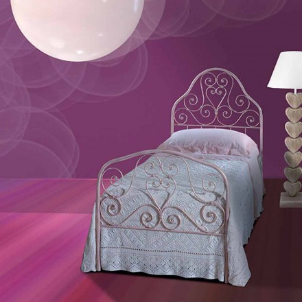 Letto Singolo in Ferro Battuto Calla Viadurini