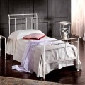Letto singolo in ferro battuto pieno Amanda artigianale,made in Italy