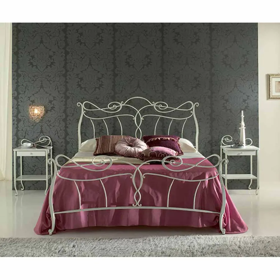 Letto Singolo in Ferro Battuto Venere Viadurini