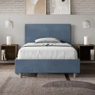 Letto Una Piazza e Mezzo 120x200 cm con Testata in Microfibra Made in Italy - Pallone Viadurini