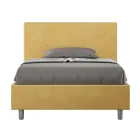 Letto Una Piazza e Mezzo 120x200 cm con Testata in Microfibra Made in Italy - Pallone Viadurini
