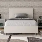 Letto Una Piazza e Mezzo 120x200 cm con Testata in Similpelle Made in Italy - Pallone Viadurini