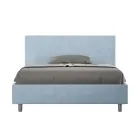 Letto Una Piazza e Mezzo 140x200 cm con Testata in Microfibra Made in Italy - Pallone Viadurini
