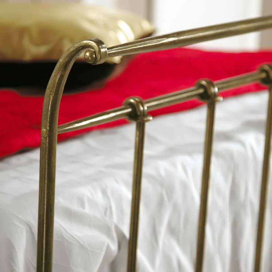 Letto una piazza e mezzo ferro battuto pieno Kelly made in Italy Viadurini