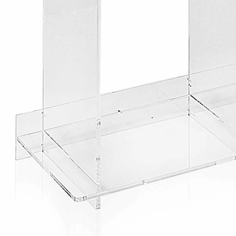 Libreria a muro design moderno in plexiglass trasparente Sfera4 Viadurini