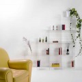 Libreria a muro trasparente Sfera3 L180 x H180 x P30 cm, made in Italy