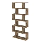 Libreria a Parete Design Verticale Salotto in Legno 3 Finiture - Minetta Viadurini