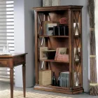 Libreria Alta con Struttura in Legno e Vani a Giorno Made in Italy - Fauno Viadurini