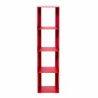 Libreria da Terra Moderna Ferro Nero, Rosso, Bianco o Grigio Made in Italy – Pls Viadurini