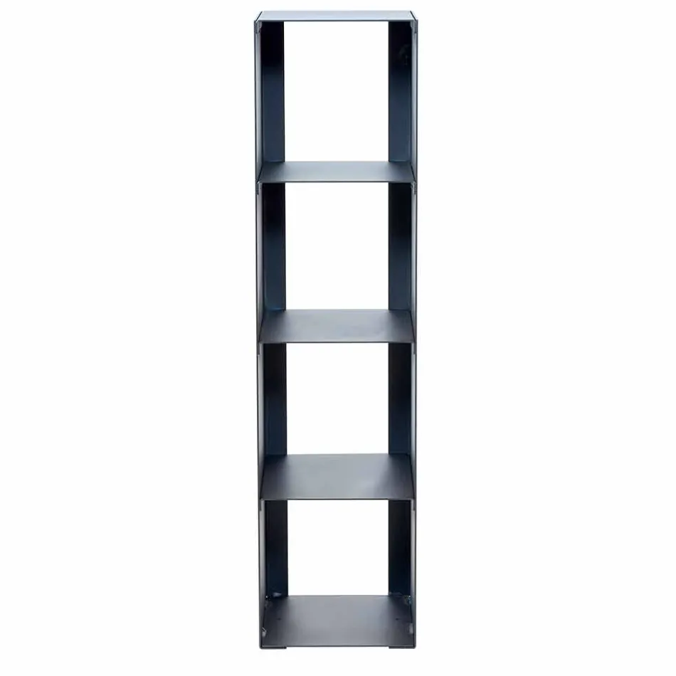 Libreria da Terra Moderna Ferro Nero, Rosso, Bianco o Grigio Made in Italy – Pls Viadurini