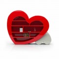 Libreria Design in Solid Surface Cuore Made in Italy