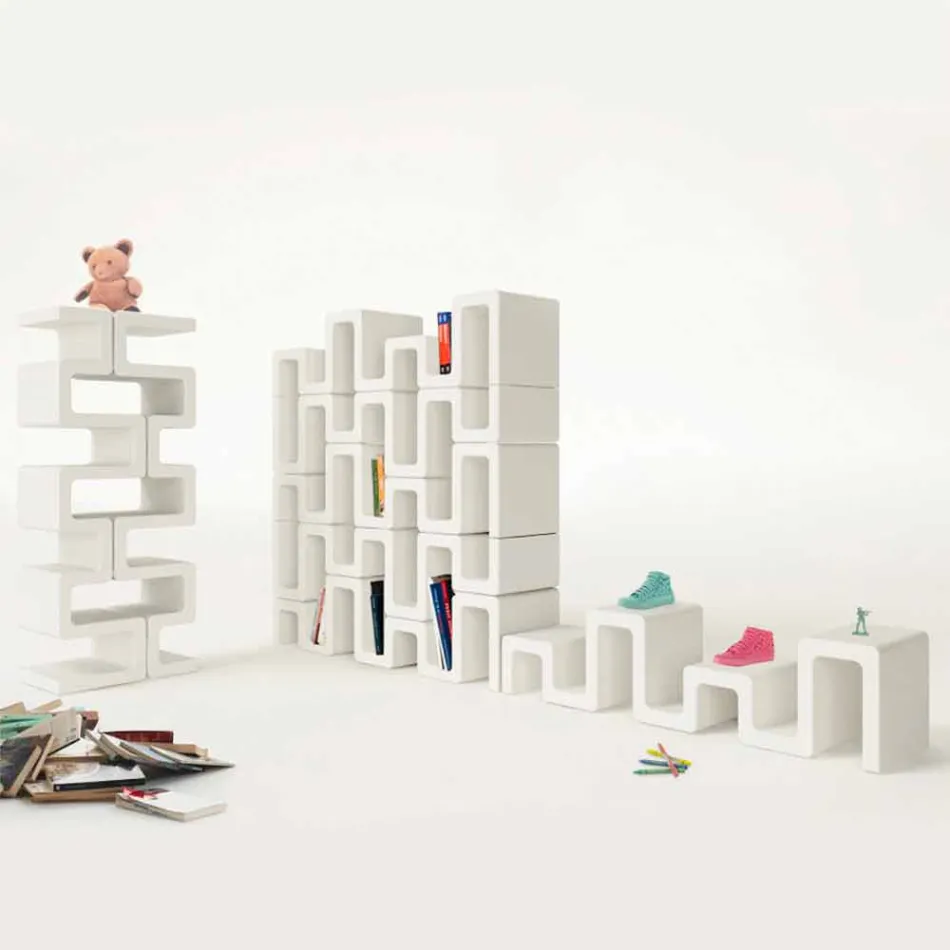 Libreria Design Moderno Sisma Made in Italy Viadurini