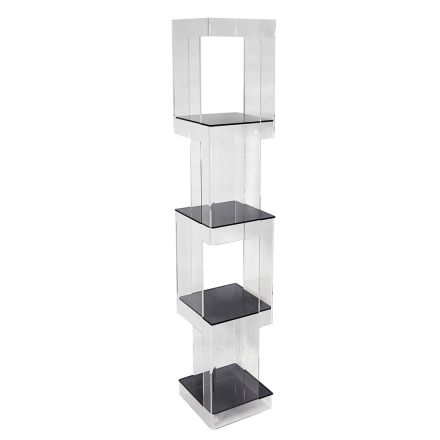 Libreria Freestanding in Cristallo Acrilico Trasparente o Fumè - Icaria Viadurini