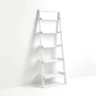 Libreria in MDF Laccato Bianco Opaco con 5 Ripiani - Cadmio Viadurini