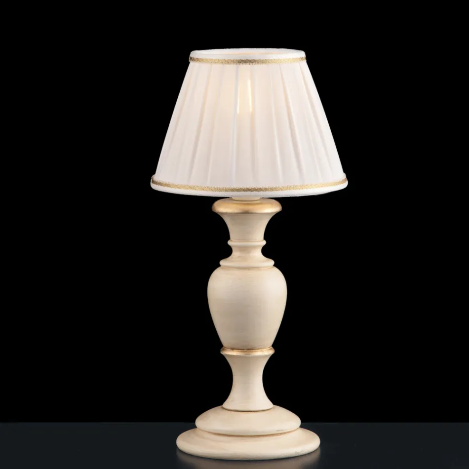 Lume in Legno con Paralume  Made in Italy per Arredare L’interno - Firenze Viadurini