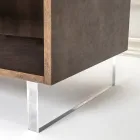 Madia con 2 Ante e 2 Vani a Giorno Laterali in Melaminico Made in Italy - Mouse Viadurini