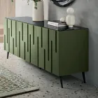 Madia con 3 Ante con Apertura Push Pull in MDF Made in Italy - Fabrizia Viadurini