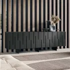 Madia con 4 Ante con Apertura Push Pull in MDF Made in Italy - Fabrizia Viadurini