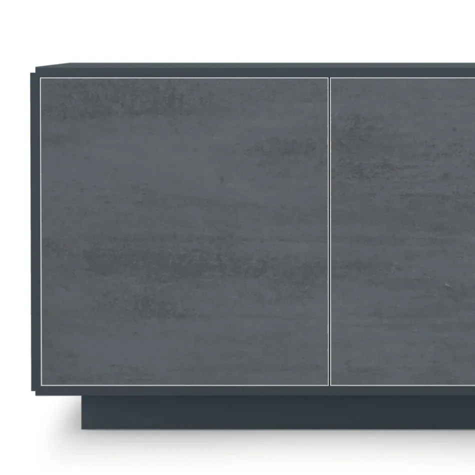 Madia con Ante in Laminato HPL Effetto Pietra Made in Italy - Fiorenza Viadurini