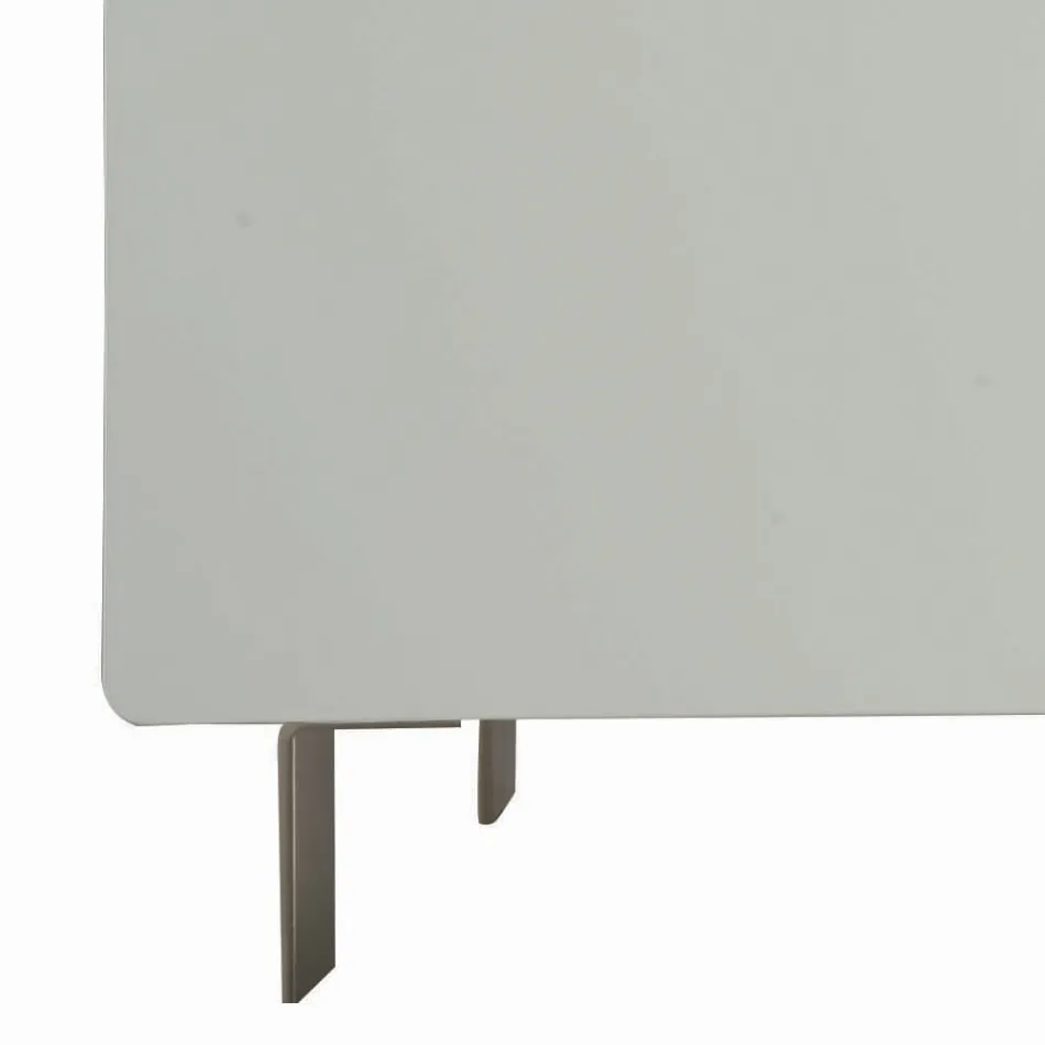 Madia con Scocca e Ante in Mdf Base a 4 Piedi Made in Italy - Corallo Viadurini