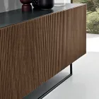 Madia da Interno con Scocca in Nobilitato e Ante in MDF Rivestito in PVC - Estella Viadurini